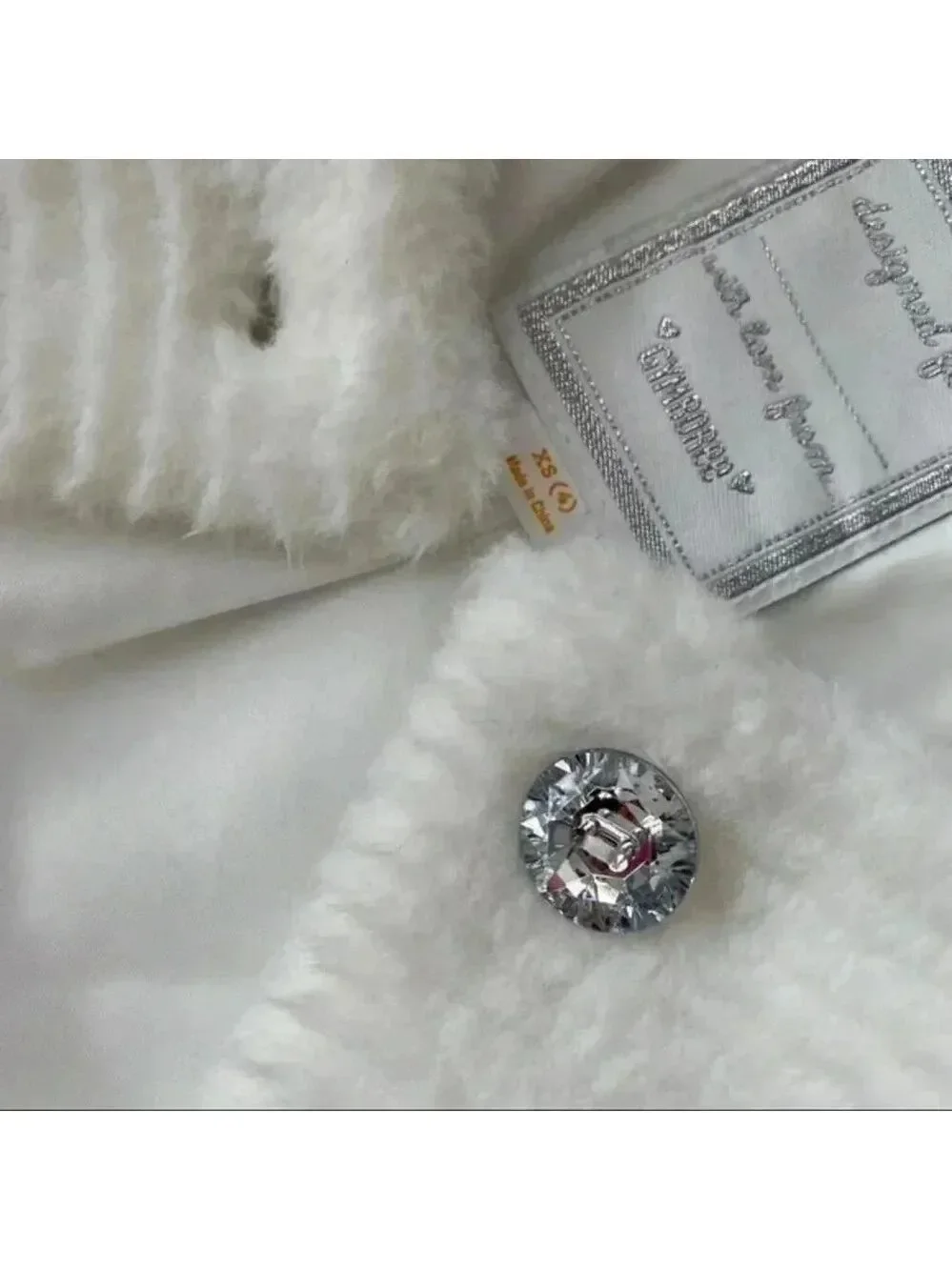 Gymboree Girls Faux Fur Jacket white/ ivory